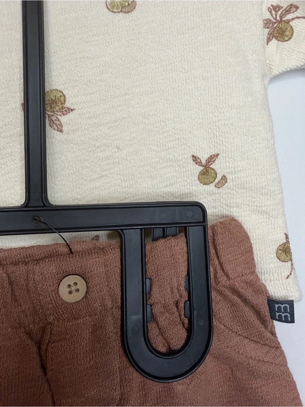 Modern Moments Cream Polo & Brown Shorts Matching Set